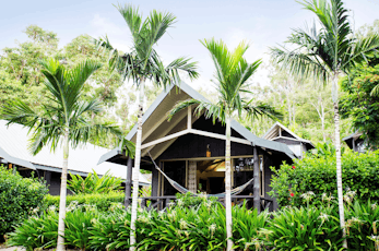情侣,小家庭或是朋友团体的理想房型,座落在热带花园间的棕榈平房提供独立自足的住宿环境