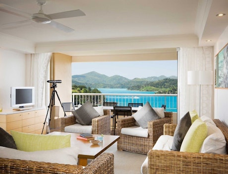 Living area in a two bedroom terrace suite - Hamilton Island accommodation