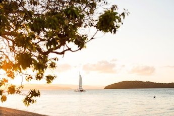 Sunset sailing from qualia - luxury resort Hamilton Island 