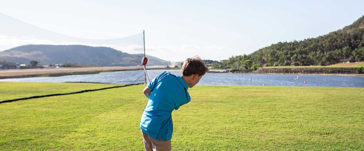 Relax and unwind at the driving range - Hamilton Island golf holidays