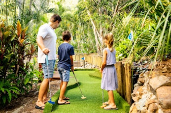 Have fun at mini golf - Hamilton Island family holiday 