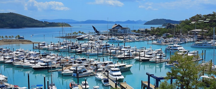 Hamilton Island marina for super yachts