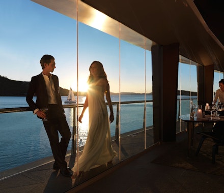 Romantic sunset dinners - Bommie restaurant - Hamilton Island luxury holiday  