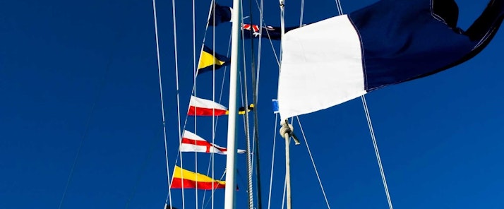 Flags on the deck of the Hamilton Island Yacht Club - vacation Hamilton Island 