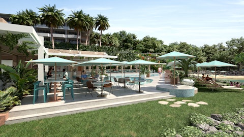 Artist's impression - The bar and private pool at The Sundays - Hamilton Island's new family friendly boutique hotel in the heart of Ausstralia’s the Great Barrier Reef.