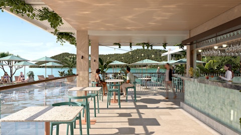 The private pool and bar at The Sundays -  A new boutique hotel for families on Hamilton Island in the heart of the Whitsundays and the Great Barrier Reef.